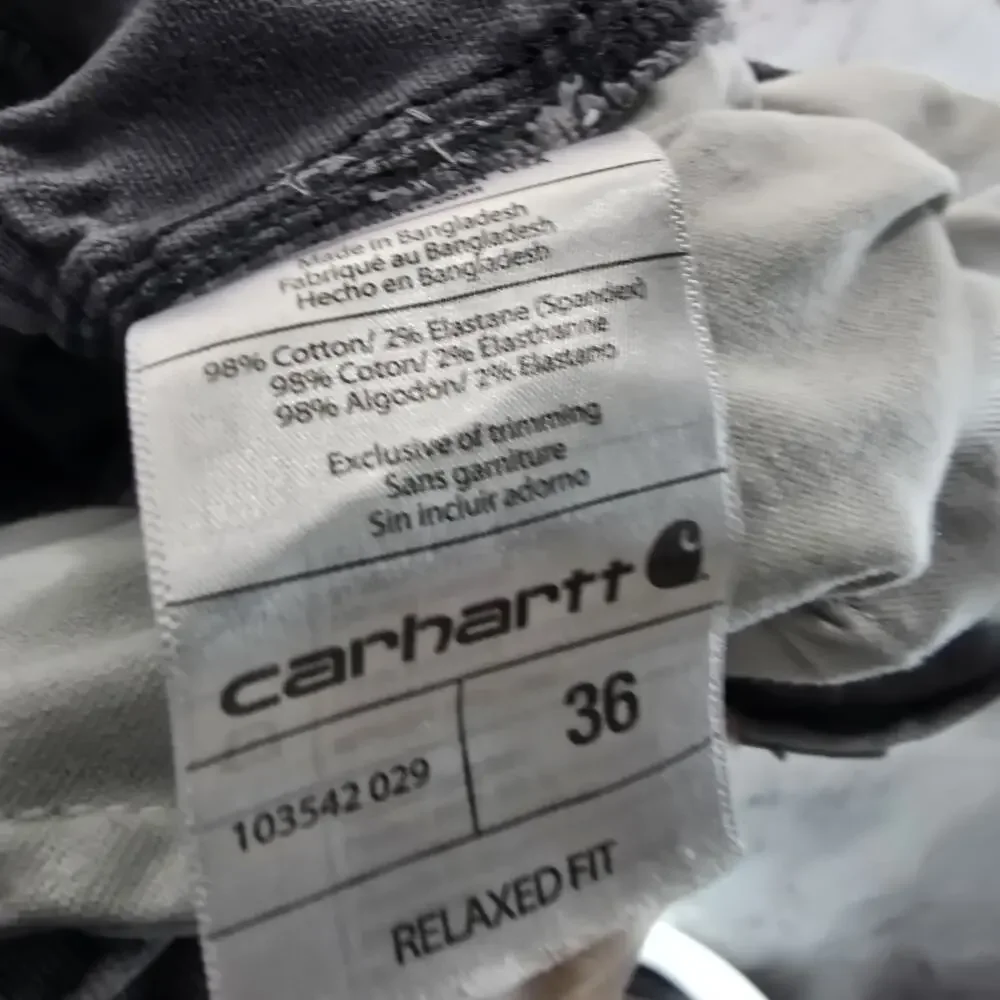 Carhartt Shorts Mens 36 Grey Canvas 10 Inch Camp Relaxed Fit Bermuda Duck